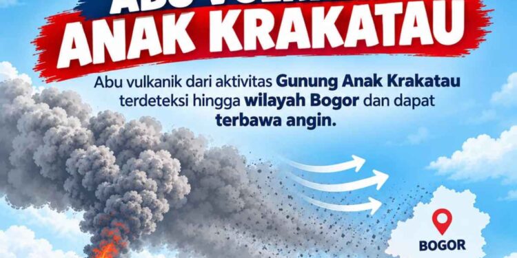 Abu Erupsi Anak Krakatau Capai Bogor, Warga Diminta Waspada dan Gunakan Masker