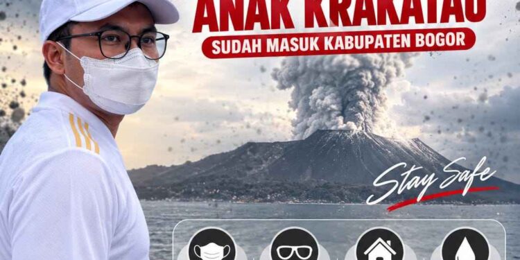 Abu Vulkanik Anak Krakatau Capai Bogor, KONI Imbau Atlet dan Pelatih Gunakan Maske