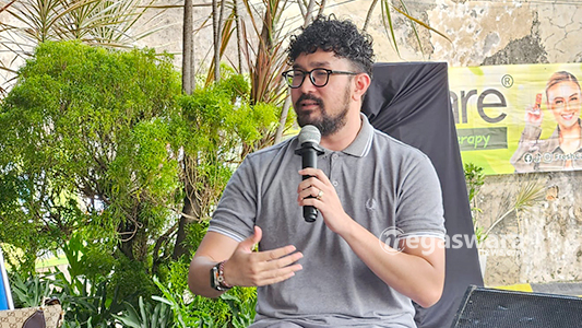 Hans Lubis -Marketing & Promotion Department Head Grand Wisata Bekasi Saat Wawancara Di HUT Megaswara Ke 53th