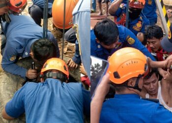 Bocah dan Warga Tercebur Sumur 15 Meter, Damkar Bogor Lakukan Evakuasi