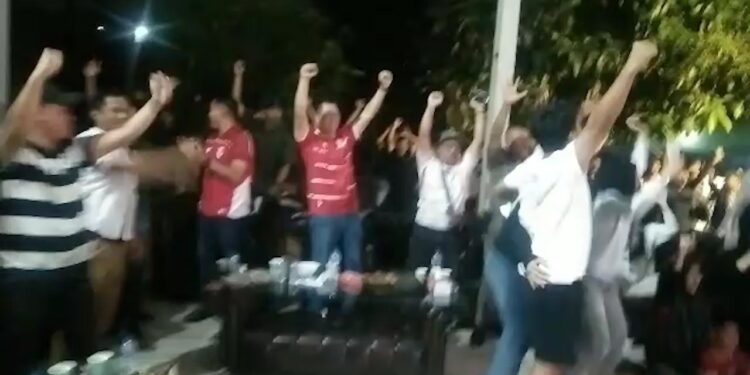 Junaidi Samsudin Nobar Final Timnas, Suporter Bogor Timur Rayakan Kemenangan Indonesia