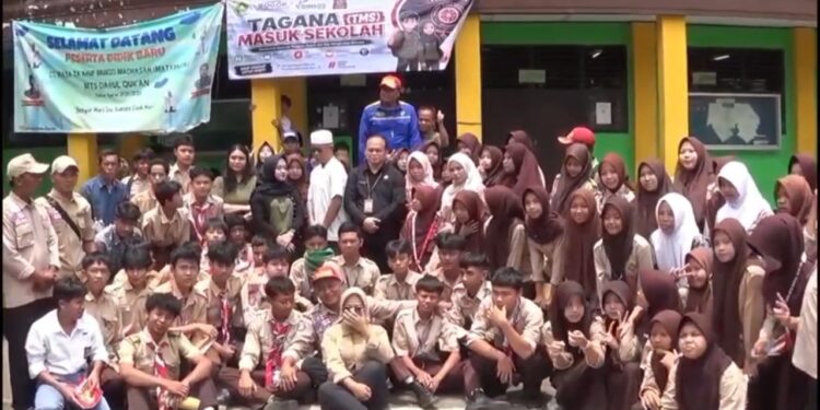 Tagana Masuk Sekolah Di Cisarua, Siswa Darul Qur’an Dilatih Siaga Hadapi Bencana