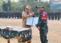 TNI Dan Warga Bersinergi Bangun Desa, Wabup Sukabumi Buka TMMD Ke-130