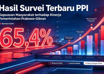 Hasil Survei PPI : 65,4% Masyarakat Puas Pemerintahan Prabowo-Gibran